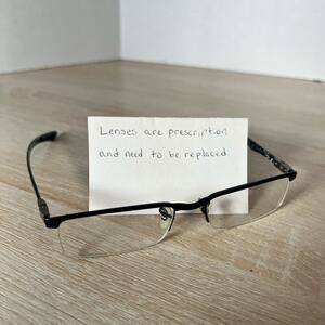 Ray-Ban RB8406 2718 Eyeglasses Black Carbon Fiber READ DESC Half Rim 53-17-140